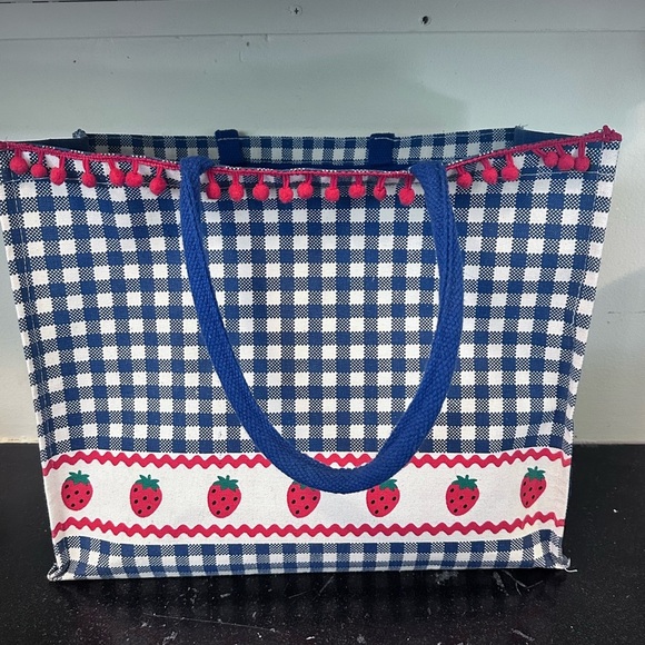 Strawberry Canvas Tote - Picture 1 of 6